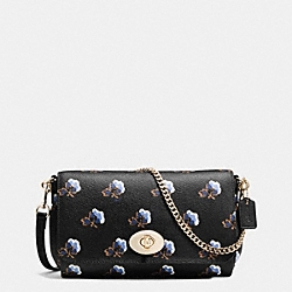 COACH F35909 MINI RUBY CROSSBODY IN BRAMBLE ROSE COATED CANVAS